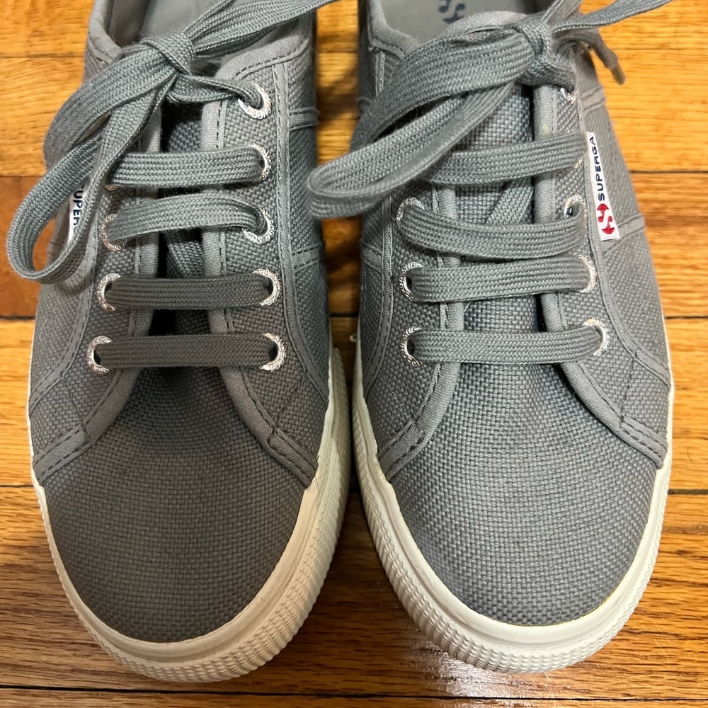 Gray Superga Sneakers, size 6.5